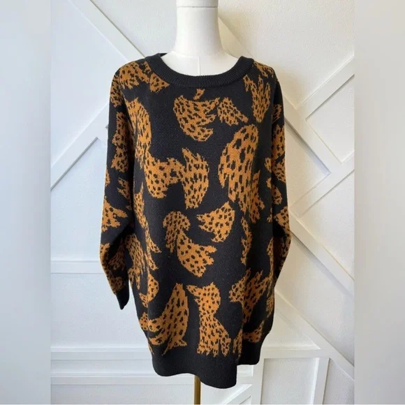 FARM RIO Women's Black and Rust Sweater Size X-Large - Picture 5 of 12
